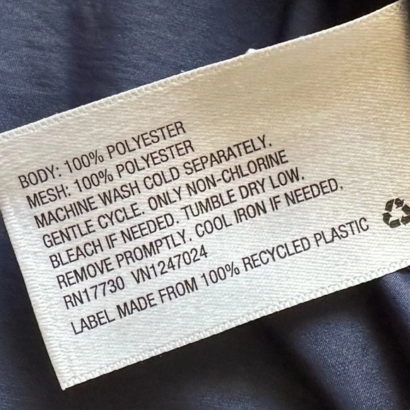 Hunter Brand Full Zip Large Hooded Navy Windbreaker Vest Jacket - Picture 16 of 16